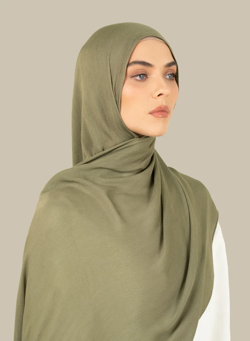 silqrose Olive Ecovero Hijab - Mini